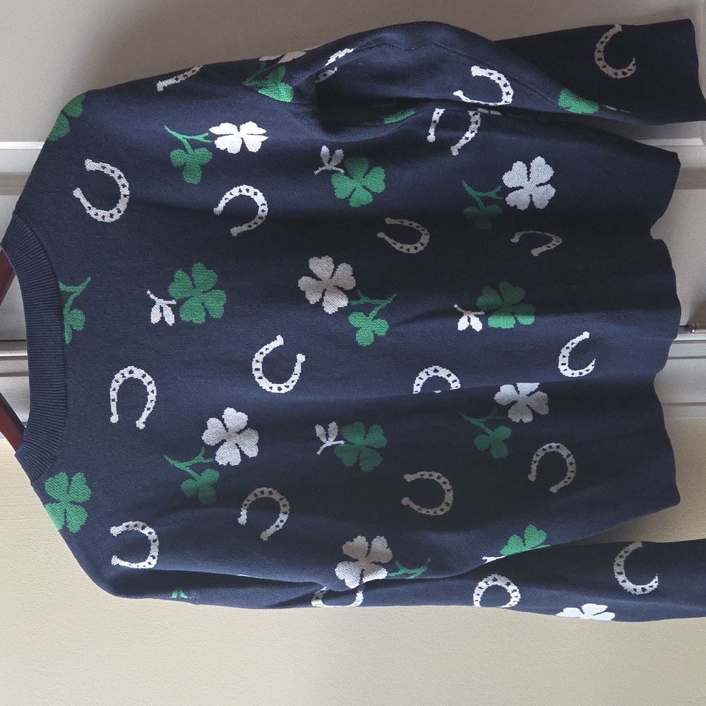 LOFT lucky horseshoe sweater size M - Picture 5 of 5